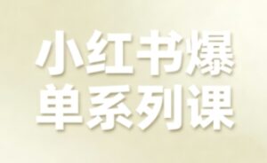 小红书爆单系列课，聚焦小红书电商全链路增长-联创在线