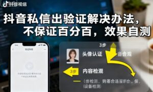 抖音私信出验证解决办法，不保证百分百，效果自测-联创在线