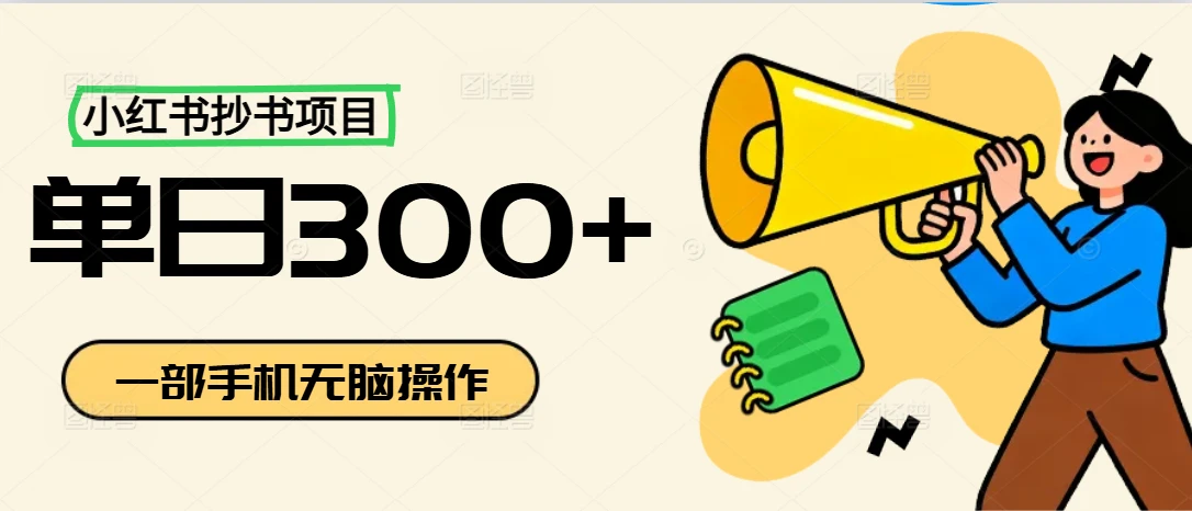 小红书抄书项目，无脑操作，新人一天300+-联创在线