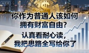 付费文章：你作为普通人该如何拥有财富自由？认真看耐心读，我把思路全写给你了-联创在线