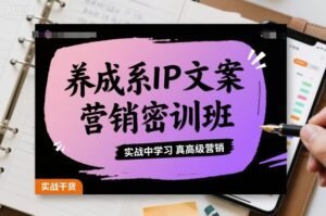 养成系IP文案营销密训班，实战中学习真高级营销-联创在线