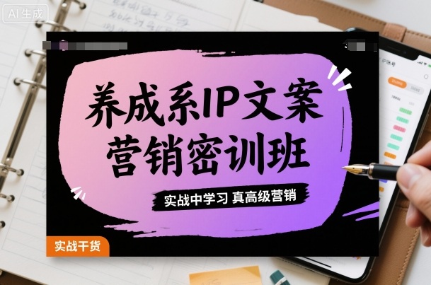 养成系IP文案营销密训班，实战中学习真高级营销-联创在线