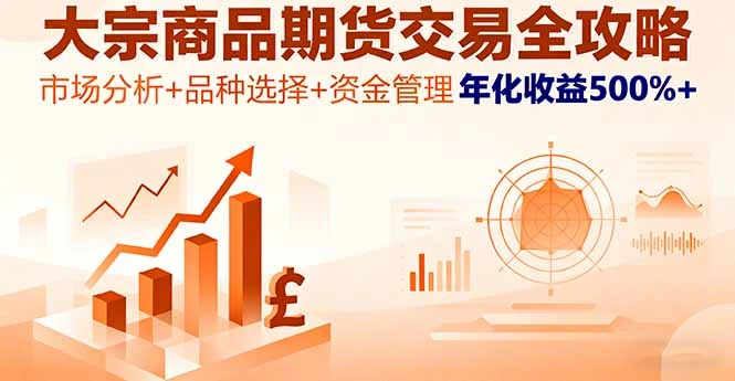 【精】大宗商品期货交易全攻略，市场分析+品种选择+资金管理，年化收益500%+-联创在线