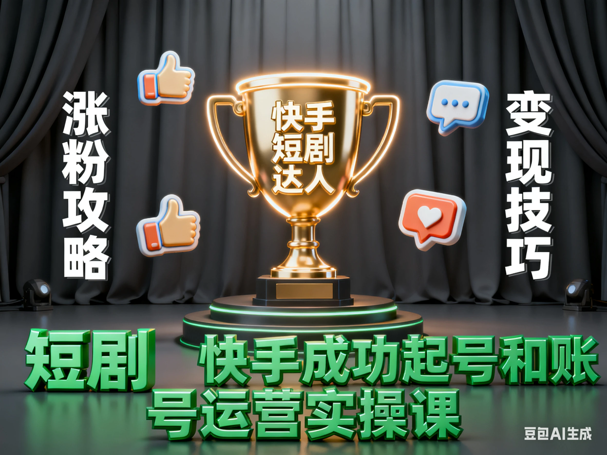 短剧 快手成功起号和账号运营实操课-联创在线