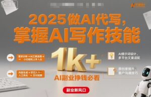2025做AI代写，掌握AI写作技能，小白轻松上手日入1k+，AI副业挣钱必看-联创在线