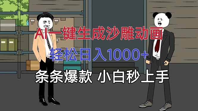 （16191期）AI一键生成沙雕动画，轻松日入1000+，条条爆款，小白秒上手-联创在线