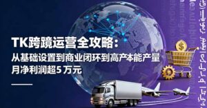 TK跨境运营全攻略：从基础设置到商业闭环到低成本量产，月净利润超5万美元-联创在线