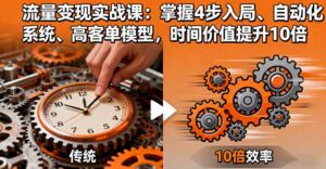 流量变现实战课:掌握4步入局、自动化系统、高客单模型,时间价值提升10倍-联创在线
