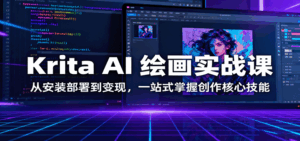 Krita AI 绘画实战课：从安装部署到变现，一站式掌握创作核心技能-联创在线