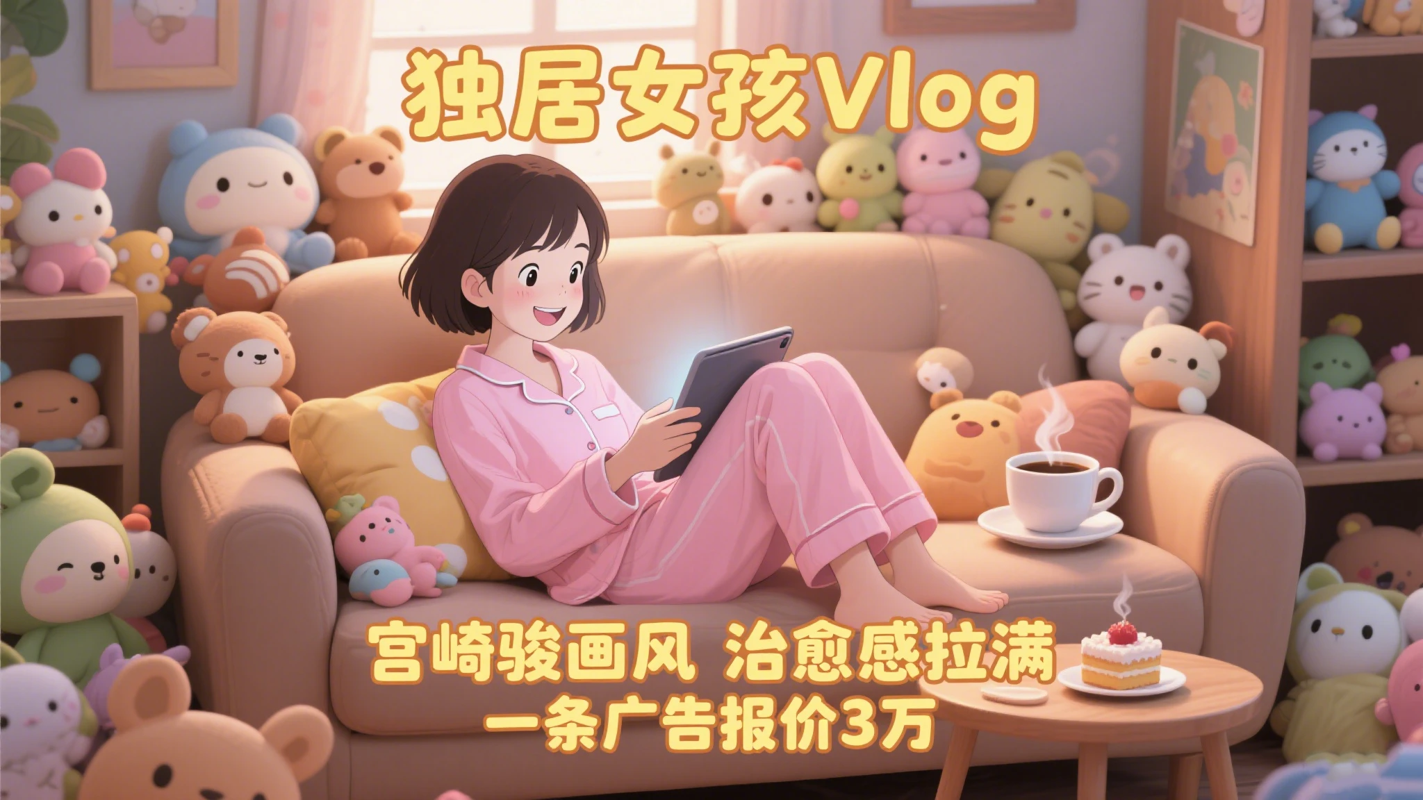 用AI制作独居女孩Vlog，治愈感拉满，单个账号涨粉71万，一条广告报价3万-联创在线
