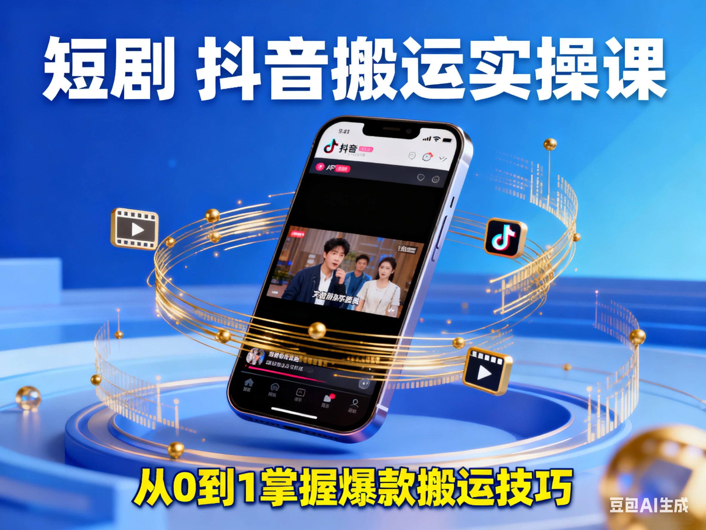 短剧 抖音搬运实操课-联创在线