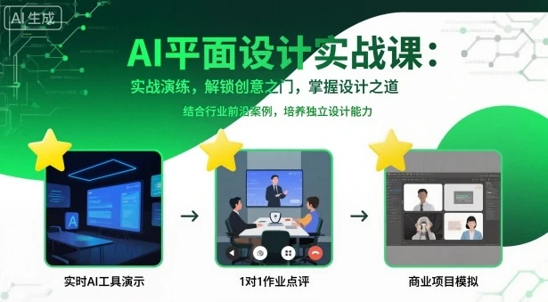 【精】AI平面设计实战课，实战演练，解锁创意之门，掌握设计之道-联创在线