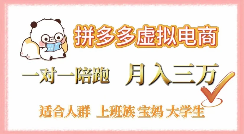 拼多多虚拟电商，一对一陪跑，月入3万，0囤货，轻资产，不发货-联创在线