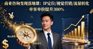 商业咨询变现落地课：IP定位/视觉营销/流量转化，单客单价提升300%-联创在线