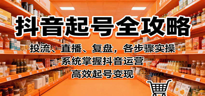 抖音起号全攻略,投流、直播、复盘,各步骤实操,系统掌握抖音运营,高效起号变现-联创在线