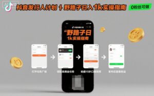 抖音发行人计划全新野路子玩法，随时随地，只要有手机，就能操作，日入1k+【揭秘】-联创在线